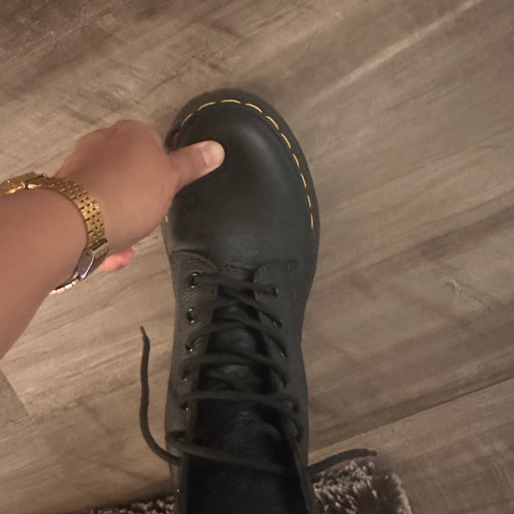Dr. Martens Black Leather Combat Boots - Picture 9 of 9